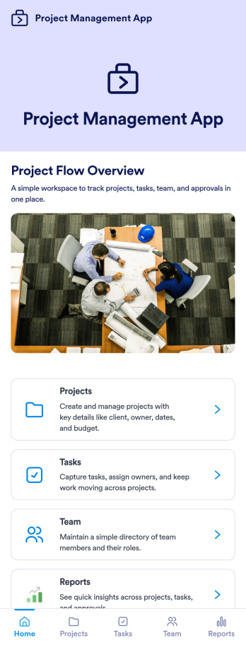 Project Management App Template