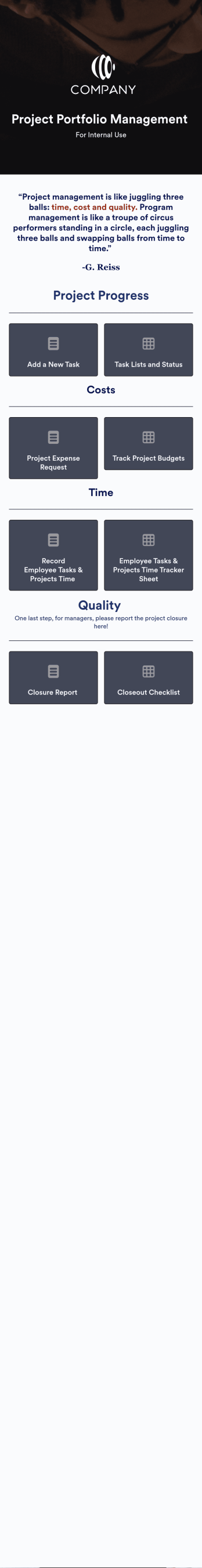 Project Portfolio Management App Template