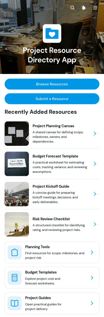 Project Resource Directory App Template