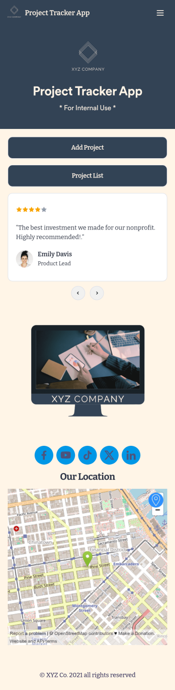 Project Tracker App Template