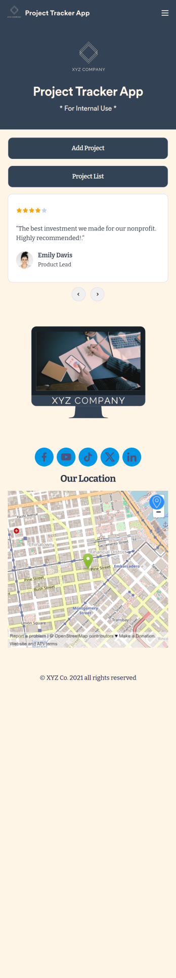 Project Tracker App Template