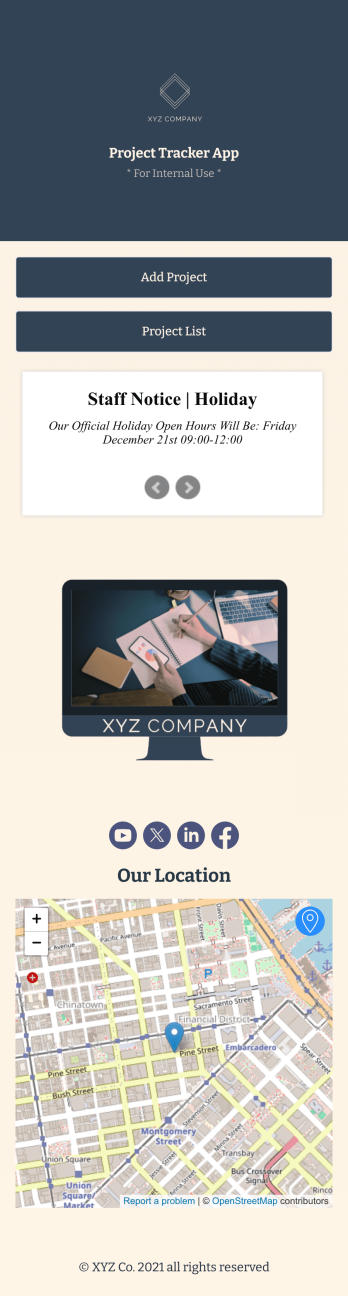 Project Tracker App Template