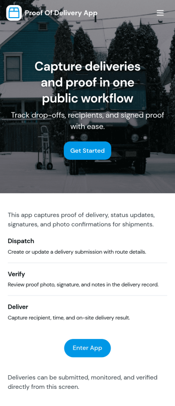 Proof of Delivery App Template