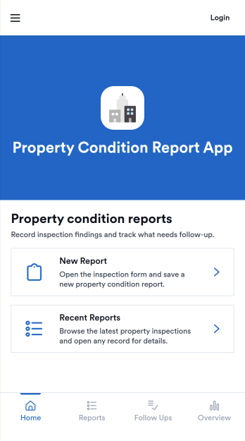 Property Condition Report App Template