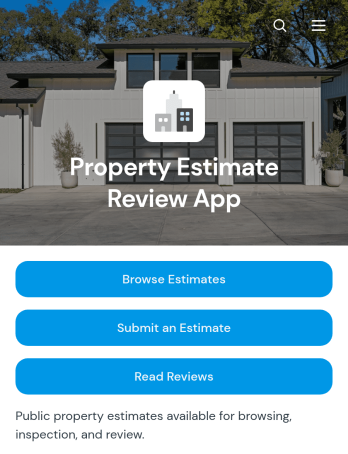 Property Estimate Review App Template