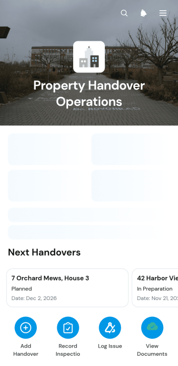 Property Handover Operations App Template