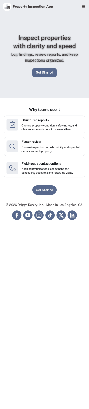 Property Inspection App Template