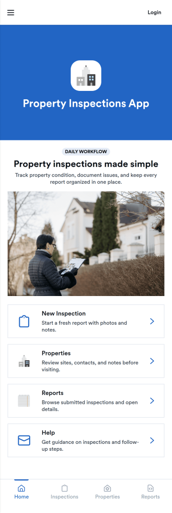 Property Inspections App Template