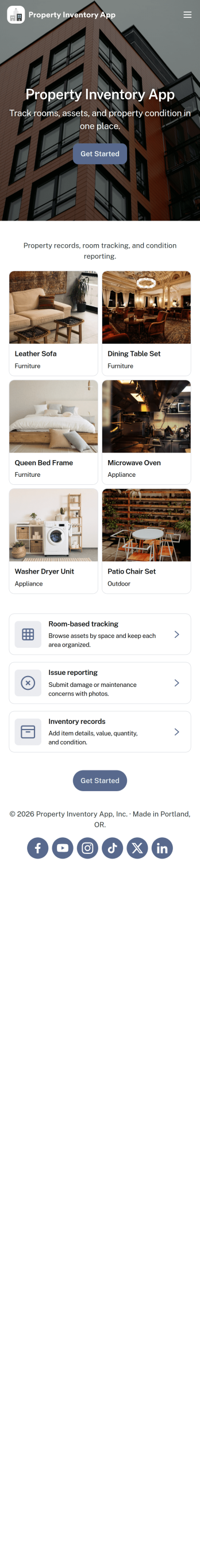 Property Inventory App Template