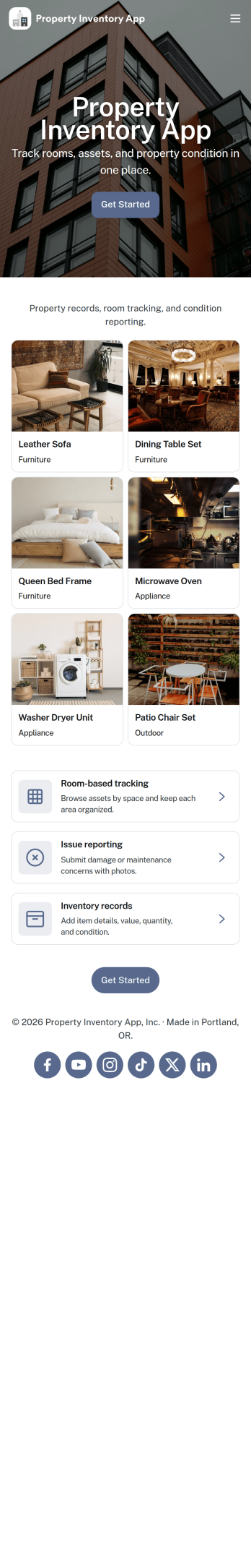 Property Inventory App Template
