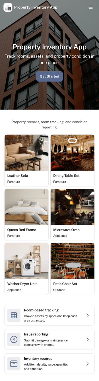 Property Inventory App Template