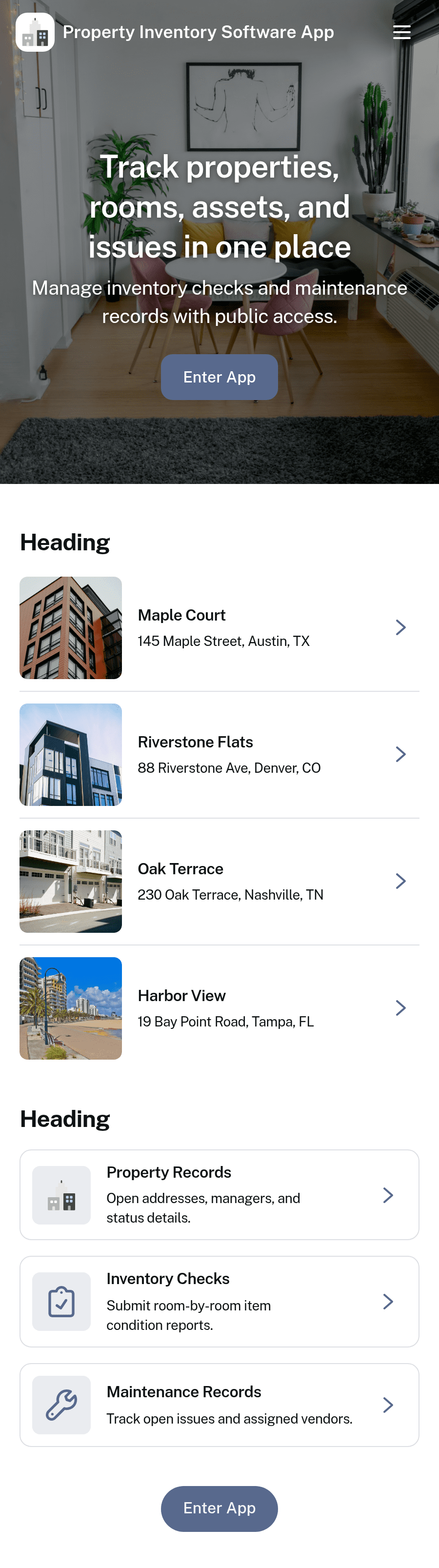 Property Inventory Software App Template | Jotform