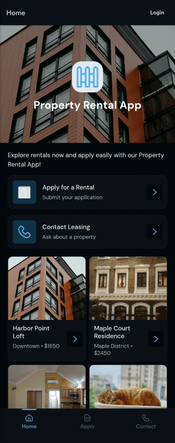 Property Rental App Template