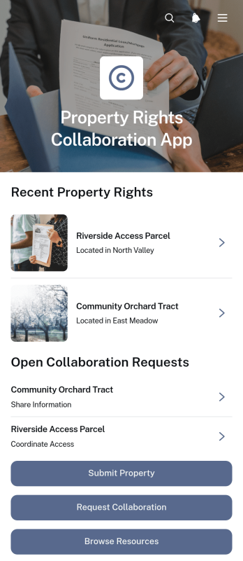 Property Rights Collaboration App Template