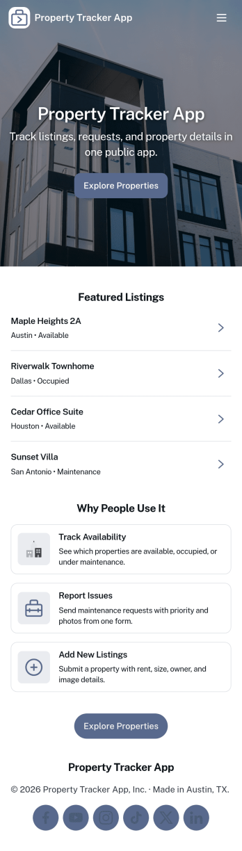 Property Tracker App Template