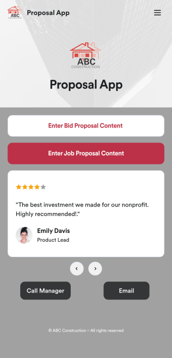 Proposal App Template