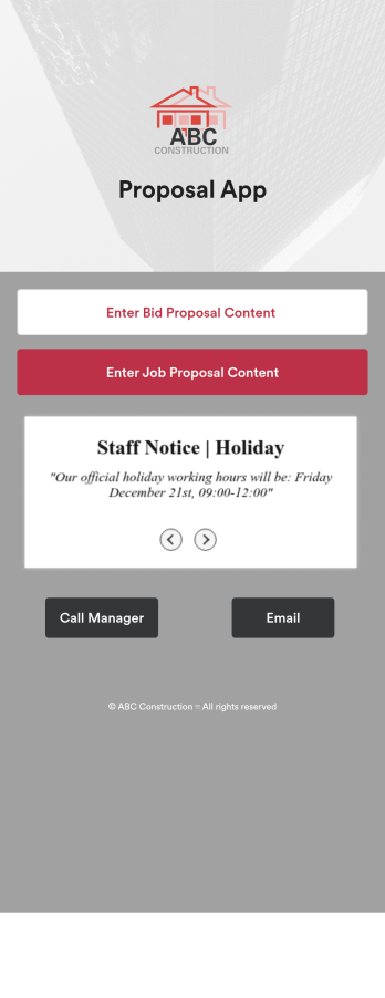 Proposal App Template