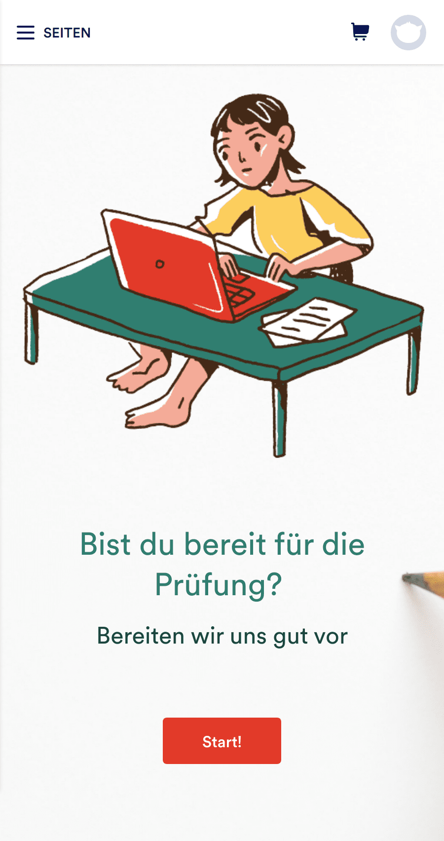 Prüfungsvorbereitung App Vorlage Jotform