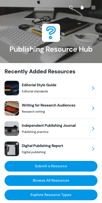 Publishing Resource Hub App Template
