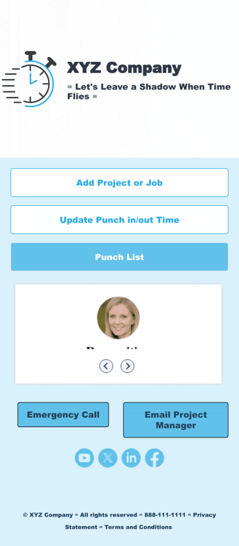 Punch In Out Timesheet App Template