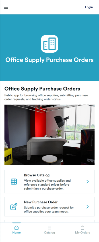 Purchase Order App Template