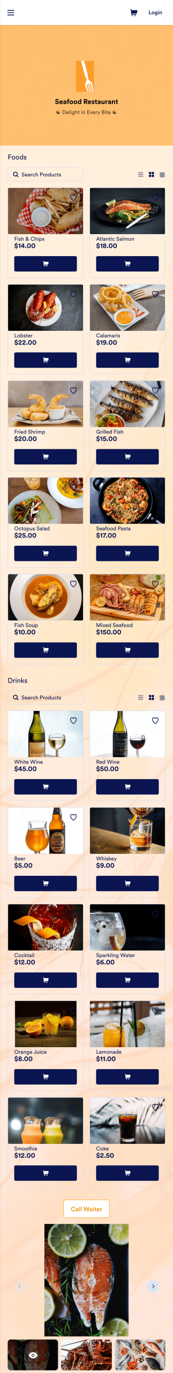 QR Code Menu App Template