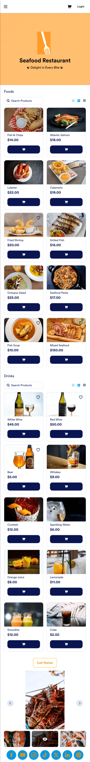 QR Code Menu App Template