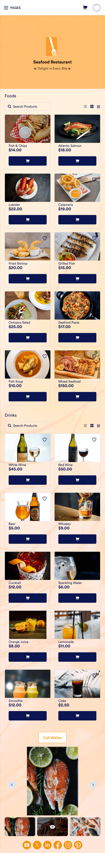 QR Code Menu App Template