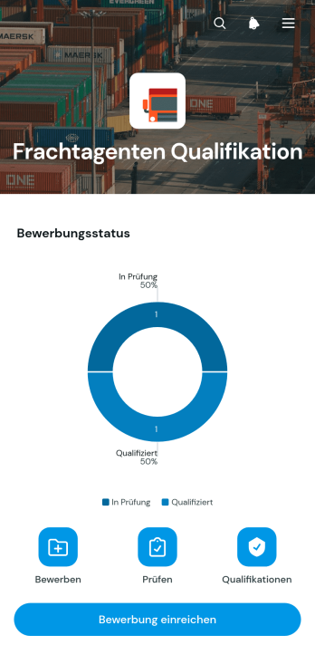 Qualifizierungs-App für Frachtagenten