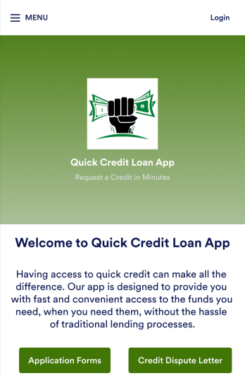 Quick Credit Loan App Template
