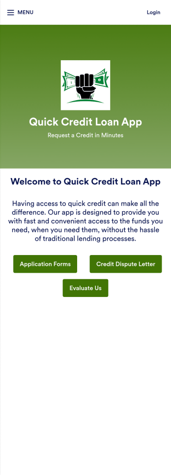 Quick Credit Loan App Template