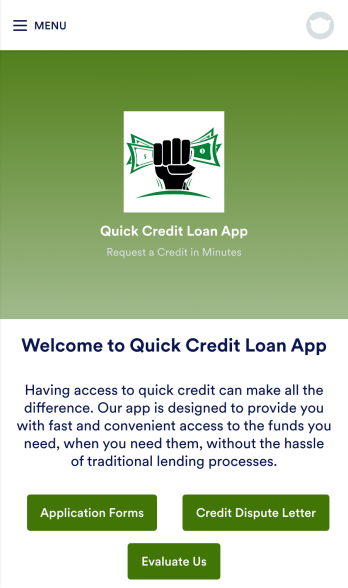 Quick Credit Loan App Template