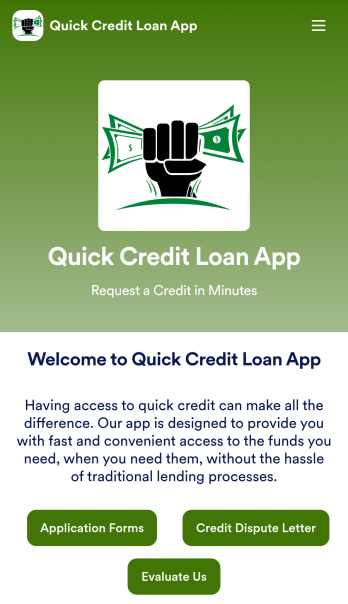 Customizable Quick Credit Loan App