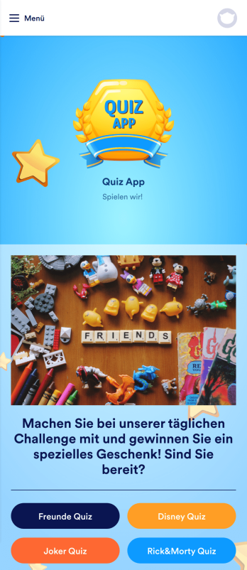 Quiz App Vorlage Template