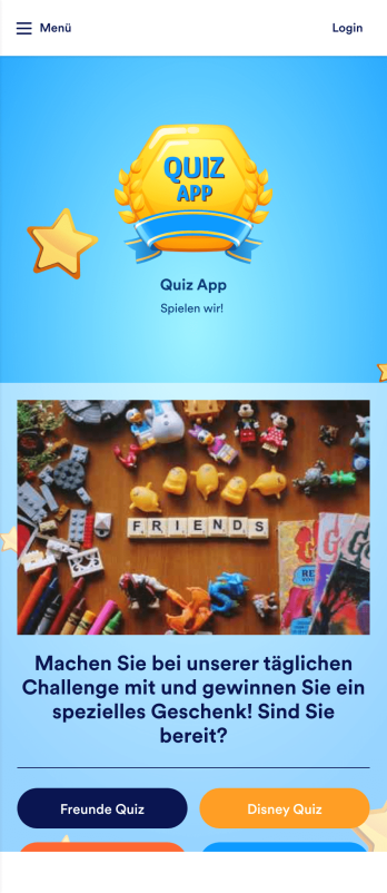 Quiz App Vorlage Template