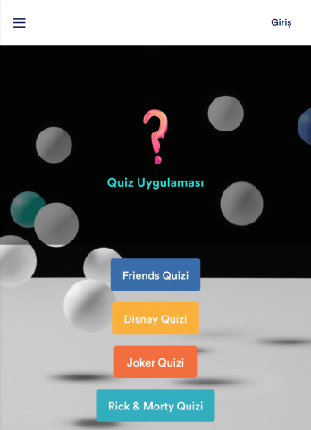 Quiz Uygulaması Template