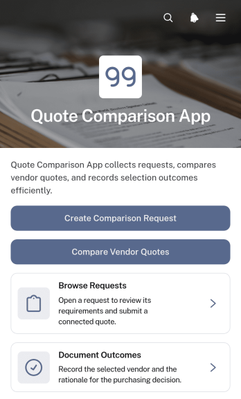 Quote Comparison App Template