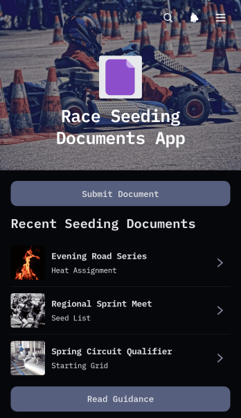 Race Seeding Documents App Template