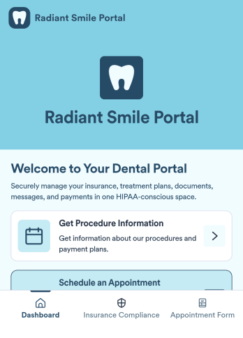 Radiant Smile Portal App Template