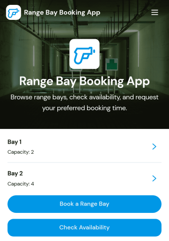 Range Bay Booking App Template