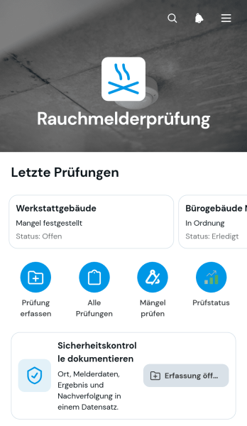 Rauchmelder-Prüf-App
