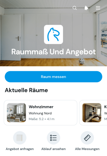 Raumvermessungs- und Angebots-App