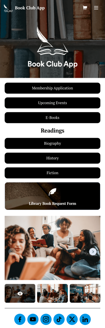 Reading Club App Template