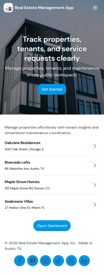 Real Estate Management App Template