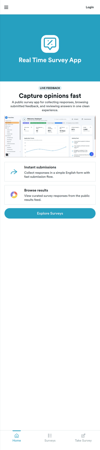 Real Time Survey App Template