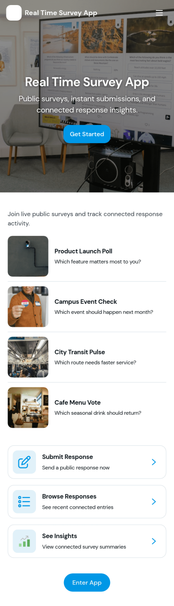 Real Time Survey App Template