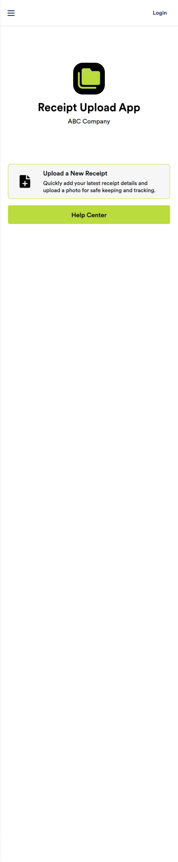 Receipt Upload App Template