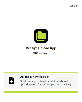 Receipt Upload App Template