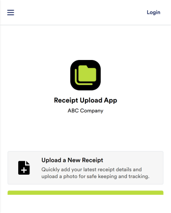 Receipt Upload App Template