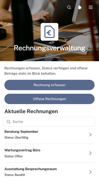 Rechnungsverwaltungs-App